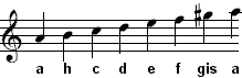 Harmonische Moll-Tonleiter